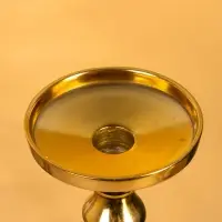 Подсвечник "Пьедестал" 11х11х42,5 см, алюминий, цв. Золото