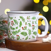 Кружка керамическая Дорого внимание &laquo;Листья&raquo;, 450 мл