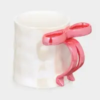 Кружка 350 ид "Бантик" 8,5х9 см красный бант