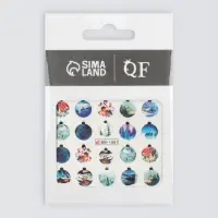 Слайдеры для ногтей &laquo;Ёлочные шары&raquo;, разноцветные