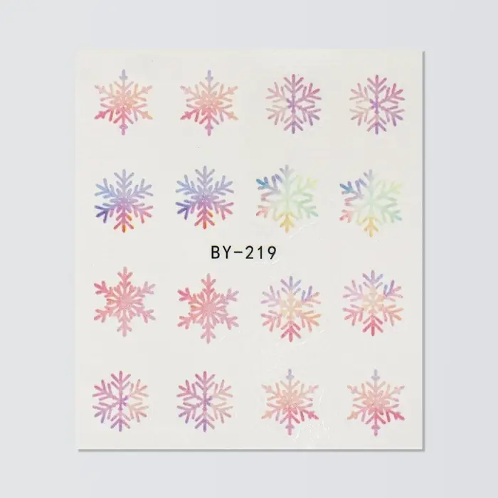 Слайдеры для ногтей &laquo;Снежинки&raquo;, разноцветные