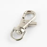 Карабин металлический TEIRA, набор 2 шт., 6.7 г, 3.8&times;1.3 см/9&times;2 мм, цвет серебряный