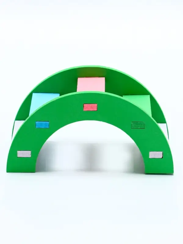 Лесенка для грызунов с цветными ступеньками, зеленый