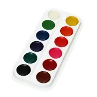 Акварель Calligrata, 12 цветов, без кисти, картон