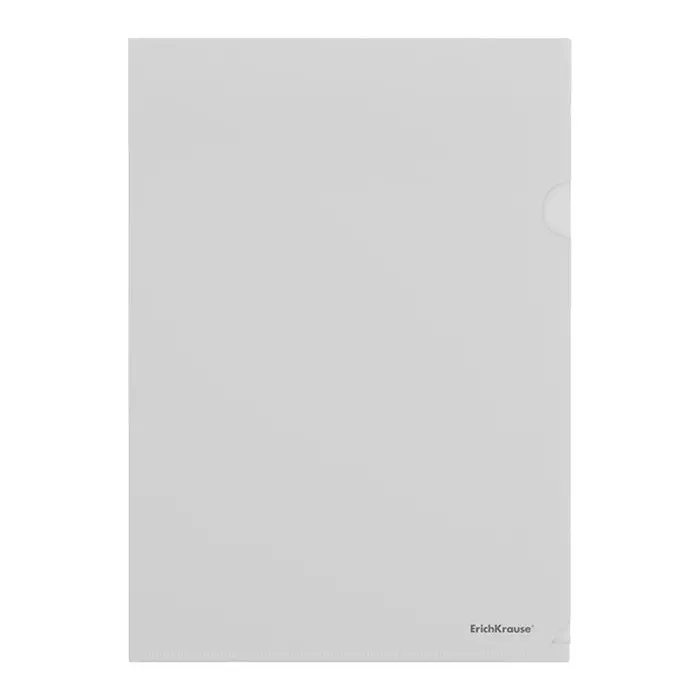 Папка-уголок А4, 120 мкм, ErichKrause Fizzy Clear, с тиснением, прозрачная