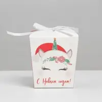 Бонбоньерка новогодняя &laquo;Единорожка&raquo;, 7,5 х 8 х 7,5 см, Новый год
