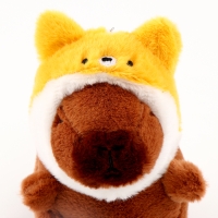 Мягкая игрушка &laquo;Капибара&raquo;, в шапочке котика, 13 см