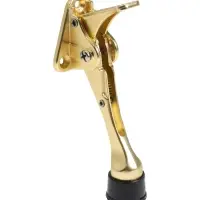 Фиксатор дверной LOCKLAND &ldquo;козья ножка&rdquo;, с автоподъемом, цвет золото