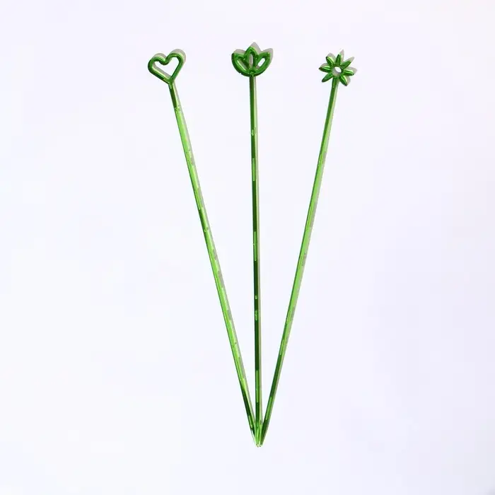 Опора для орхидей, h = 44 см, пластик, зелёная, МИКС