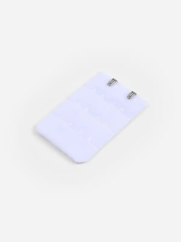 Застёжка для бюстгальтера, удлинитель, 3 ряда 2 крючка, 3.2&times;5 см, белая