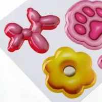 Объёмные 3D стикеры на телефон &laquo;Любовь&raquo;, 4 шт, 3 х 3 см