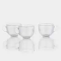 Набор кружек "Грани", 3 шт, 10,5х13,5х7,7 см