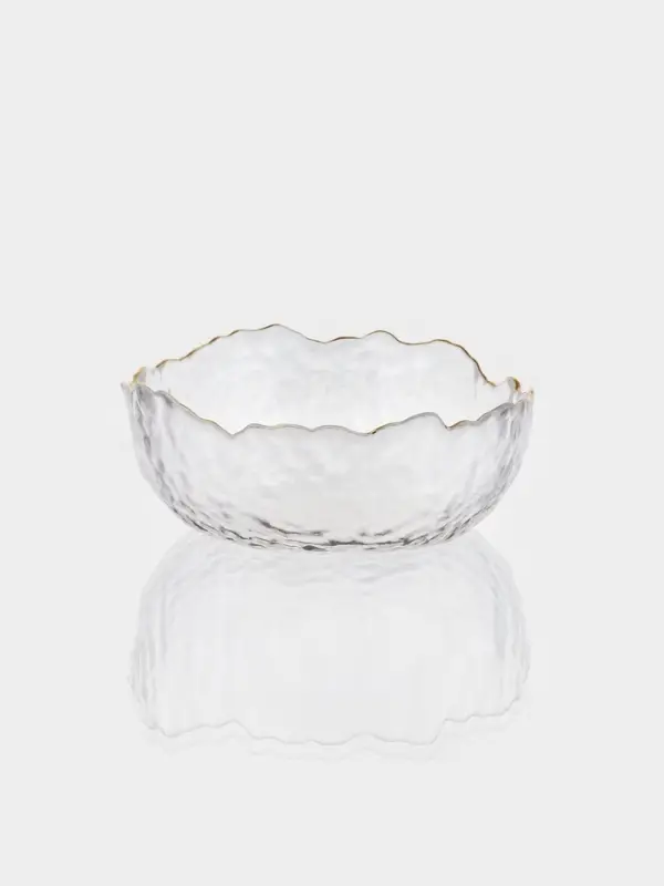 Набор салатников "Вулкан" 3 шт, золотой обод, 20х8 см