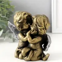 Фигура "Ангелы целуются" 10.5х11х8 см