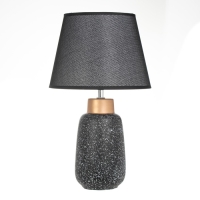 Лампа настольная "Кианг" 1х40Вт Е14 черный/золото 22х22х38см