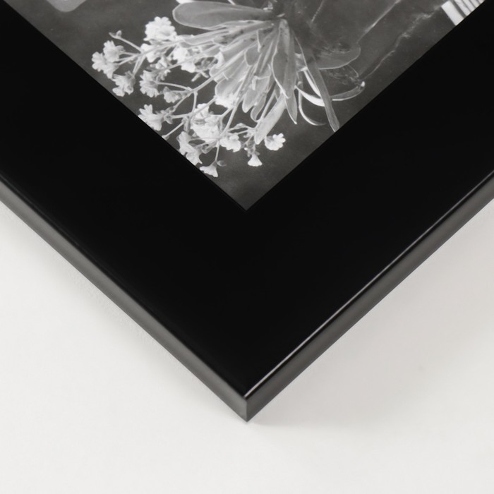 Фоторамка пластик на 4 фото 10х15 см "Аврора" черная 31,5х31,5 см