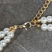 Набор 2 предмета: серьги, колье &laquo;Антуанетта&raquo; вспышка, цвет белый в золоте, 40 см