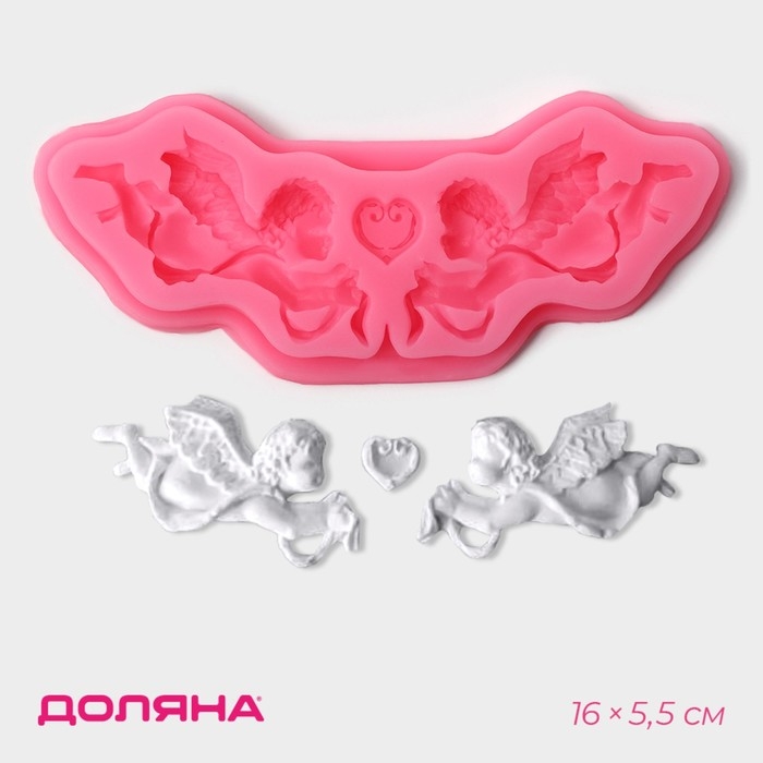 Молд Доляна &laquo;Ангелы&raquo;, силикон, 16&times;5,5&times;1 см, цвет МИКС