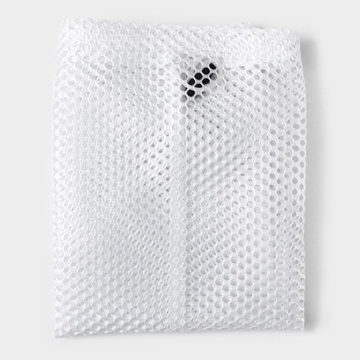 Мешок для стирки белья Доляна, 30&times;40 см, крупная сетка, белый