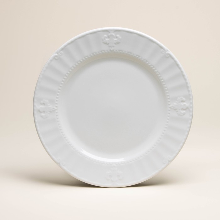 Набор фарфоровых тарелок SL Home &laquo;Винтаж фрэнч&raquo;, d=27 см, цвет белый