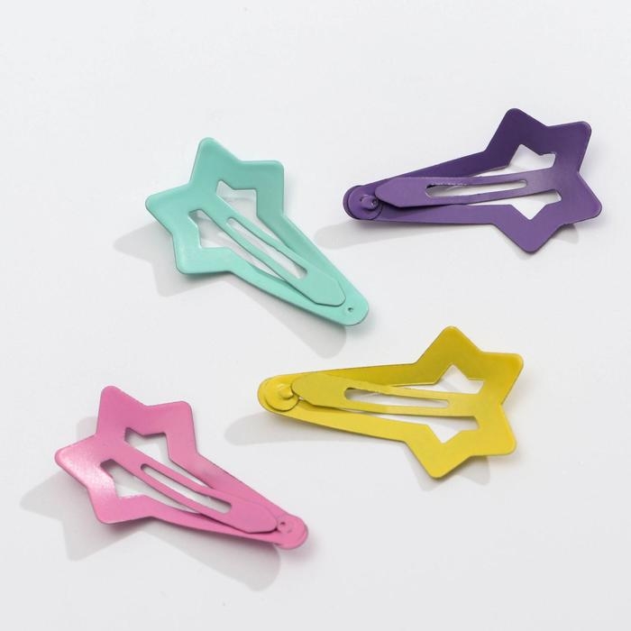 Заколки для волос &laquo;Светись, как звезда&raquo;, 4 шт, 11,8 х 11,6 см