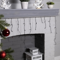 Гирлянда &laquo;Бахрома&raquo; 1.8 х 0.5 м, IP20, тёмная нить, 48 LED, свечение жёлтое, 8 режимов, 220 В