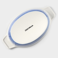 Форма для запекания из фарфора овальная Доляна &laquo;Космос&raquo;, 500 мл, 22,5&times;13&times;4,5 см, цвет синий