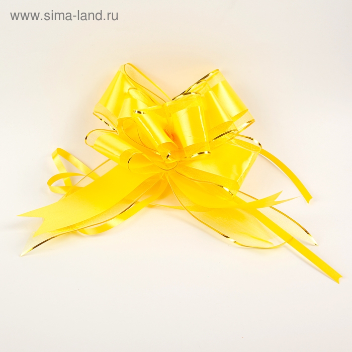 Бант-бабочка №7 "Золотая полоса", цвет жёлтый