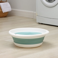 Таз складной &laquo;Флекс&raquo;, 10 л, 39.5&times;40&times;5.5 см, цвет морская волна