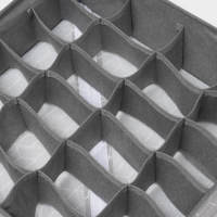 Органайзер для хранения белья Доляна &laquo;Фора&raquo;, 24 ячейки, 30&times;33&times;10 см, цвет серый