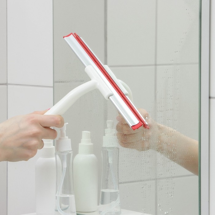 Водосгон Доляна, 25&times;20 см, пластиковая ручка, силиконовый сгон