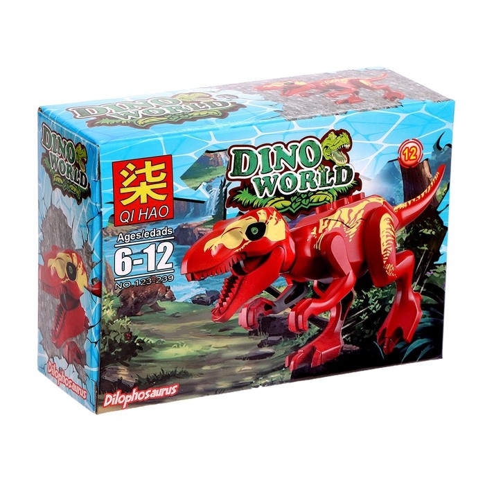 Конструктор блочный &laquo;Динозавры&raquo;, 12 видов, МИКС