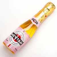 Гель для душа во флаконе шампанское &laquo;Счастья&raquo;, 250 мл, аромат клубничного десерта, Новый Год