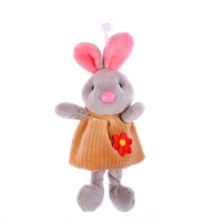 Мягкая игрушка &laquo;Зайка в платье&raquo;, на приоске, цвета МИКС