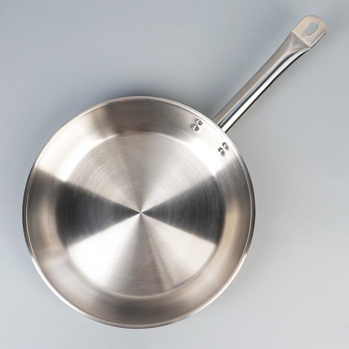 Сковорода &laquo;Общепит&raquo;, d=30 см, толщина корпуса 0,6 мм, дно 3,5 мм, с теплораспределительным слоем, индукция