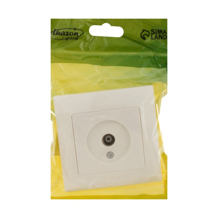 Розетка телевизионная одноместная Luazon Lighting "Антей", скрытая, белая