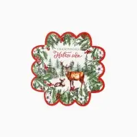 Коробка для кондитерских изделий с пластиковой крышкой &laquo;С Новым годом!&raquo;, 10.5 х 10.5 х 3 см