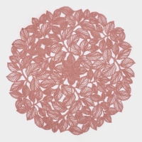 Салфетка сервировочная на стол Доляна &laquo;Эльзас&raquo;, d=38 см, пыльная роза