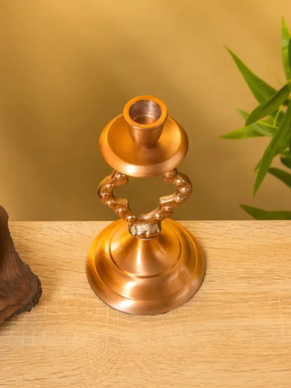 Подсвечник "Сияние" алюминий 10х10х19 см