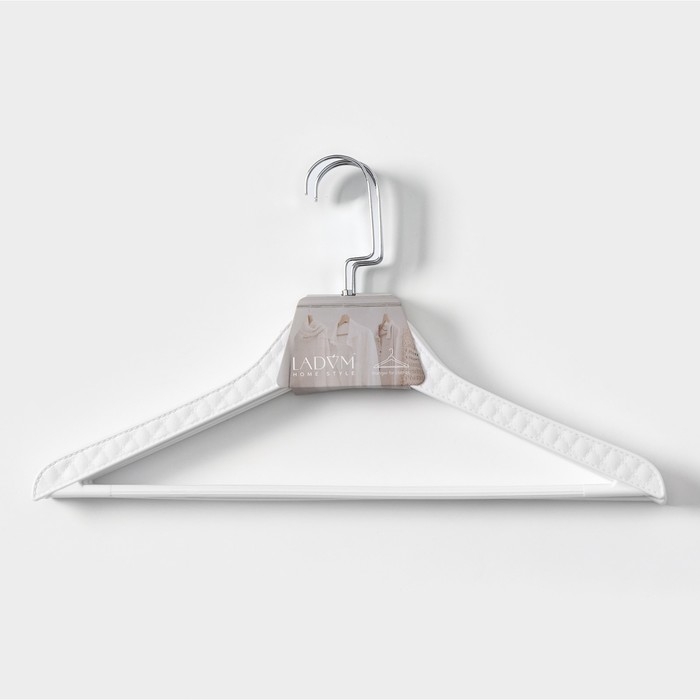 Плечики - вешалки для одежды LaDо́m Eliot, 44&times;24 см, 3 шт, широкие плечики, цвет белый