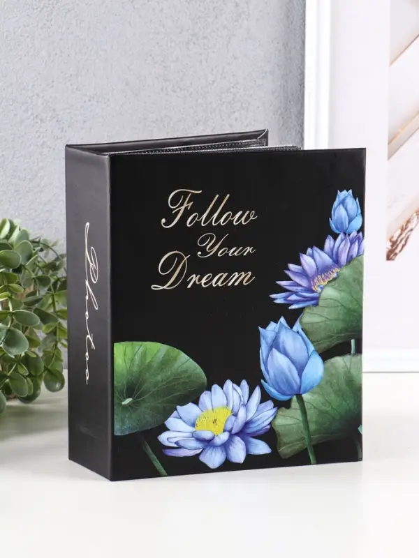 Фотоальбом 304ф 10X15см, ПП карм., 2ф на стр, черные страницы