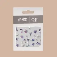 Наклейки для ногтей &laquo;Зов моря&raquo;, объёмные, фиолетовые, белые