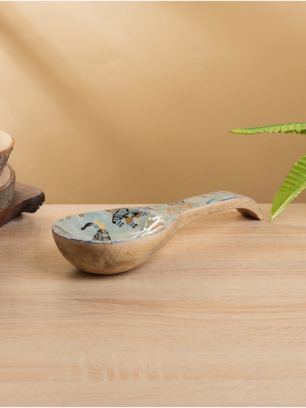 Подставка под ложку "Мудрый слон" дерево манго 25,5х9х3,8 см