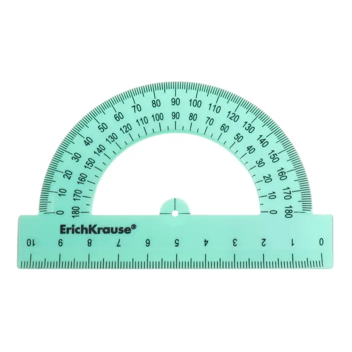 Транспортир 180&deg;/10см, ErichKrause, Pastel Bloom, микс