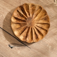 Менажница "Раковина"  дерево Джати, 24х24х3 см, цв. коричневый