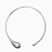 Колье-Чокер "Капли БО", цвет серебро