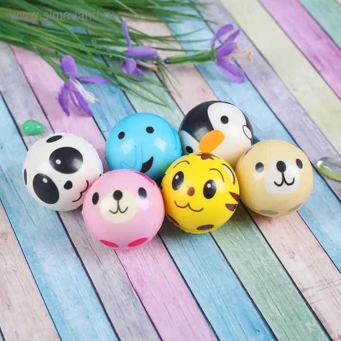 Мяч детский мягкий &laquo;Зверёк&raquo;, 4.5 см, МИКС