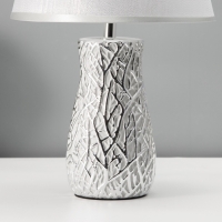 Настольная лампа с абажуром RISALUX &laquo;Мессина&raquo;, Е14, 40 Вт, серебристый, 25&times;25&times;44 см