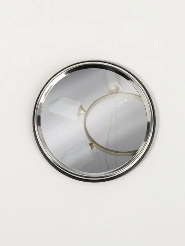 Зеркало карманное &laquo;Любовь&raquo;, d=7 см, чёрное