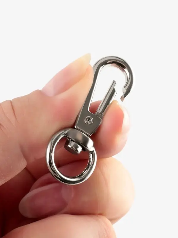 Карабины металл 6,2гр 4,2*1,6см/12*2мм (наб 2шт цена за наб) серебряный TR